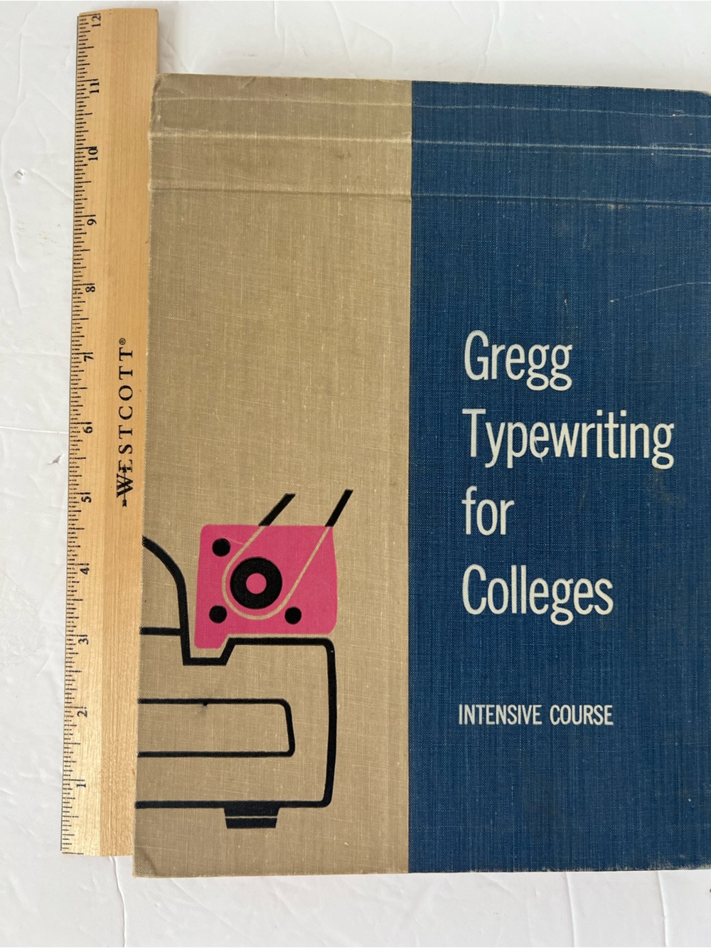 Vintage 1957 Gregg Typewriting for Colleges book Mid Century Typewriter Manual